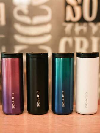 1 st 550 ml klassisk rak cylinderig isolerad vattenflaska i rostfritt stål, bärbar vattenkanna för utomhusbruk, multifunktionellt lock till kaffekopp, vakuumisolerad teinfuser, stor kapacitet, dubbelväggig läckagesäker vattenkopp för män och kvinnor, lämplig för camping, cykling, kontor och hem - dryckeskopp året runt, perfekt födelsedagspresent