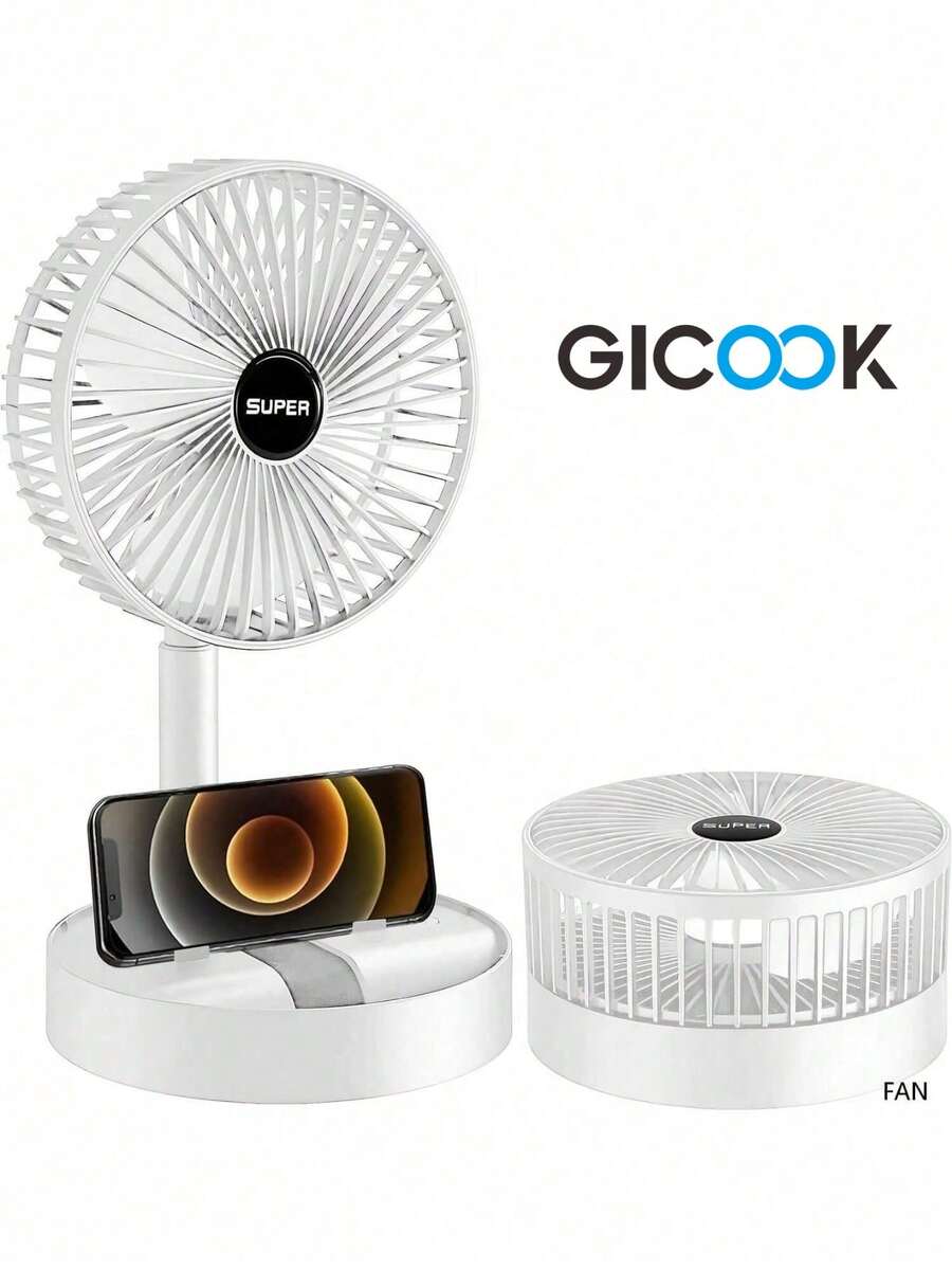 GICOOK Portable Mini Fan,Desk Fan,Multifunctional Dual-Purpose Fan,Personal Quiet Fan,Small Desktop Fan,For Bedroom Kitchen Office,Keep Cool Everywhere
