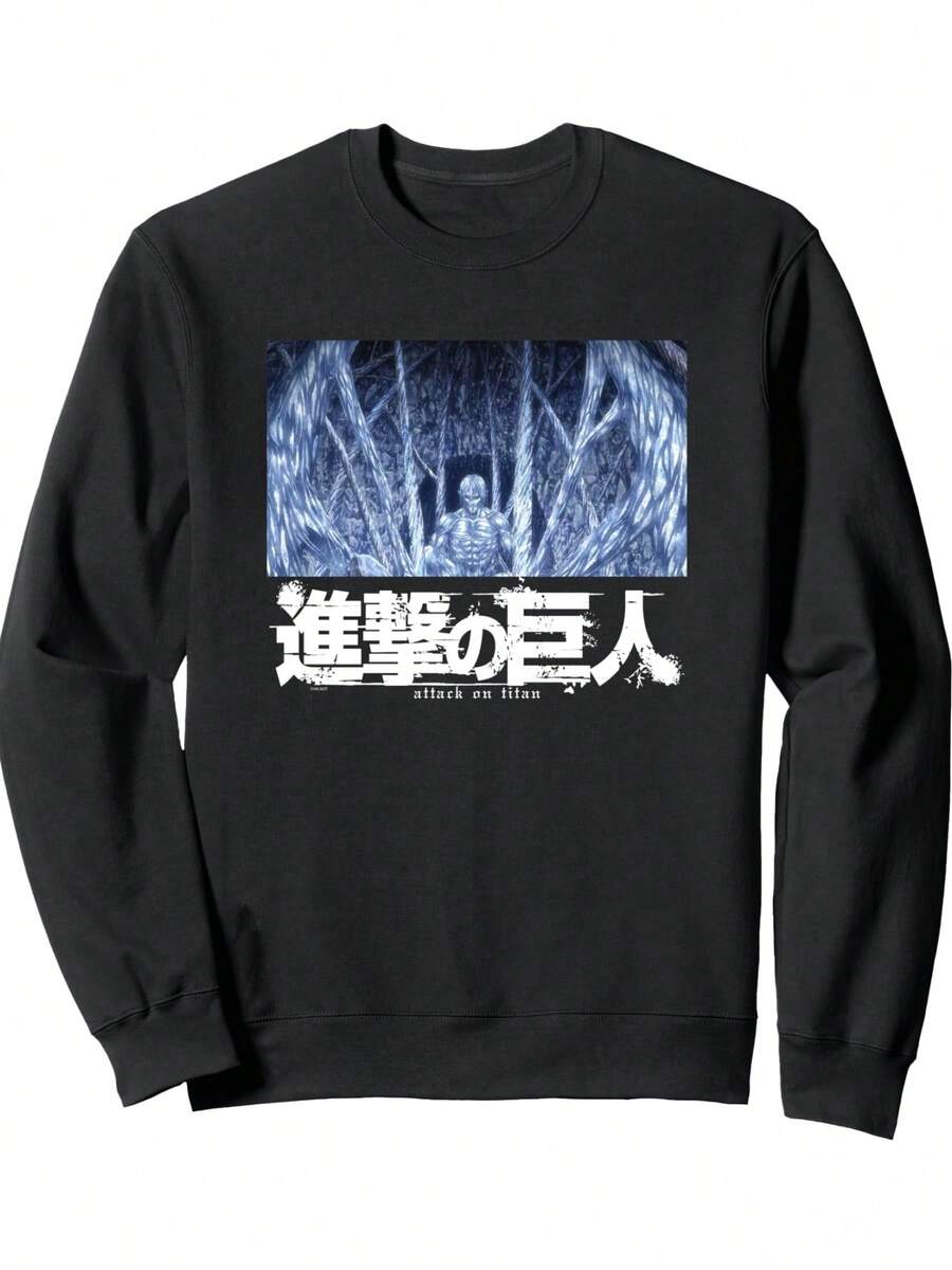 Season 3 Frozen Titan Cave Anime Sweatshirt (2) - màu đen - Xem 1