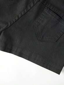 Women Denim Shorts - Black - View 7