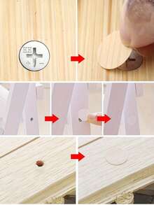 1 Sheets, 54pcs Per Sheet, Self-Adhesive Decorative Stickers, Furniture Screw Cover Stickers, Furniture Cabinet Repair Decorations, Furniture Screw Hole Sealing Dust Cover Stickers, Screw Hole Nail Eye Damage Repair, School Office Supplies,Christmas, New Year Holiday Dec,For Kitchen,Bedroom, Living Room, Toilet - Multicolor - View 4