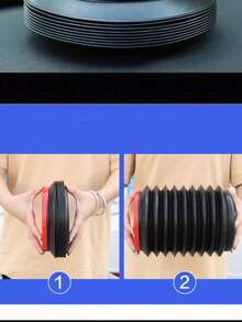 4L Foldable Car Trash Can, Waterproof And Leak-Proof. Car Hanging Expandable Storage Box With Hook And Loop Anti-Slip Multifunctional Garbage Can - Black - View 9