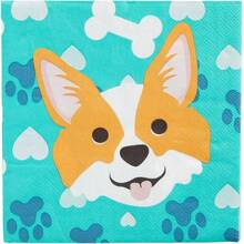 Dog Party Supplies u2013 Serves 24 u2013 Includes Plates, Knives, Spoons, Forks, Cups and Napkins. Birthday Party Pack Dog Lovers Themed Parties, Corgi Pattern - Multicolor - Ver 8