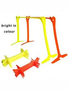 5pcs Adjustable Height Speed Training Hurdles - Heavy Duty Orange Agility Hurdles, Portable Sports Equipment, Suitable For Speed, Agility And Coordination Training