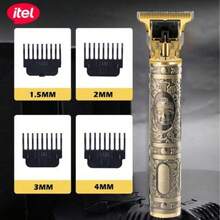 itel Tosatrice ricaricabile ITR-15, design in metallo, motore a 7000 giri/min, basso rumore, leggera e portatile, adatta per uso domestico e da viaggio, per tagliare e acconciare i capelli - nero - Visualizzare 5