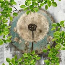 1pc Vintage Dandelion Metal Wall Art 8x8 Inch, Rustic Iron Sign Retro 2D Printing, Durable Indoor Outdoor Decor For Home Bar Caf - Nhiều màu - Xem 6