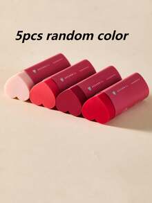 5pcs Valentine's Day Red Heart Gradient Eraser - Residue-Free PVC Pencil Cap, No Markings For Drawing, Writing, Art & Supplies - Valentine's Day And Christmas Gift (Pink To Red Code) - Multicolor - View 10