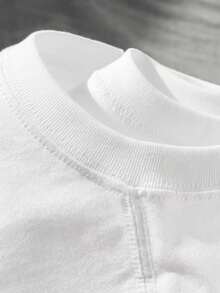 TH253 Women's Cherry Print T-Shirt, Simple And 100% Cotton, Round Neck, Short Sleeves, Loose Fit With Dropped Shoulders, Sweat-Absorbing And Breathable, Casual And Comfortable Garment For Home, Can Be Worn As An Underlayer In Autumn And Winter, Or As Outerwear In Spring And Summer, Versatile Short-Sleeved Sports T-Shirt, Breathable And Sweat-Absorbing. - 白色 - 查看 4