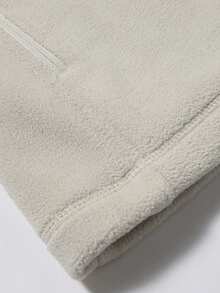 Women's Outdoor Fleece Jacket, Stand Collar Casual Sports Windbreaker For Hiking, Camping, Daily Wear, Autumn/Winter - White - View 4