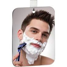 Shower Mirror6. * 5.1inAcrylic With A Sticky Stainless Steel Hook, Durable Acrylic Wall - Mounted Handheld Mirror, Suitable Caravan Travel, Application, And Suspension - 6,7"D x 5,1"R - Xem 1