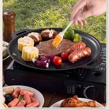 Round Cast Iron Baking Pan, Portable Outdoor Camping Grill, Electromagnetic, Korean Style, Non-Stick, Fast Heat Conduction, No Power Source Required - Multicolor - View 3