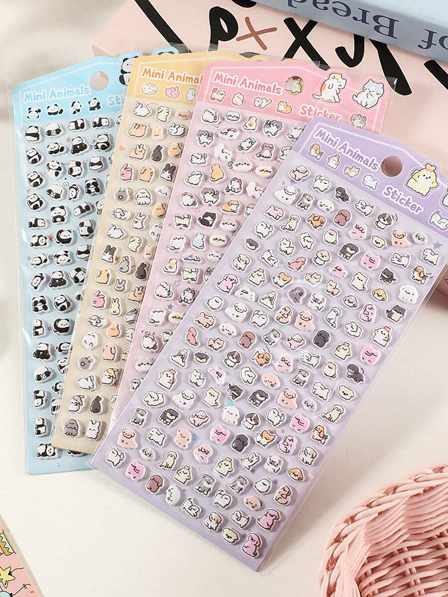 DIY Creative Decorative Children's Reward Stickers, Bear Sweet And Cute Foam Stickers, Animal Diary Hand-Held Book Decorative Stickers - Multicolor - View 1