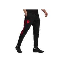Adidas Bayern Munich Color Block Striped Embroidered Tapered Sports Pants Black Bottoms Men - Multicolor - View 2