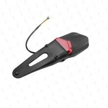 Guardabarros Trasero LED Universal para Motos, Accesorio de Repuesto Adecuado para Motocross y Motos Eléctricas, Luz LED para Moto, Mejora de Motorcicleta, Iluminación Offroad, Diseño Compacto, Construcción Robusta, Lámpara Trasera Duradera, Para Dueños de Bicis Eléctricos y Modificadores - Negro - Ver 9