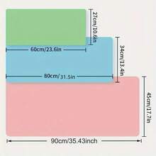 1 tấm lót chuột bằng da PU hai mặt màu trơn, tấm lót chuột cho máy tính để bàn, máy tính xách tay, sử dụng tại nhà và văn phòng - nhiều màu - Xem 3