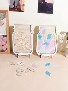 1PC Classroom Star Reward Jar -Wooden, Perfect For Home & School Motivation ForTeachers Classroom Reward Jar Back To School,Gift For Friends