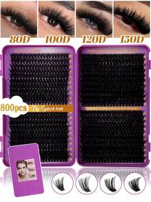 800640/621 621pcs D-Curl Synthetic Eyelash Set, Includes 10D+20D+30D+40D/50D+60D+80D+100D/80D+100D+120D+150D - Handmade, High-Quality D-Curl Synthetic Eyelashes, Natural Curl, Customizable Eyelash Set - Reusable, Lightweight And Easy To Use, Eyelash Extension, Natural Lashes, Large Eyelash Extension, Eyelash Set - D - View 15