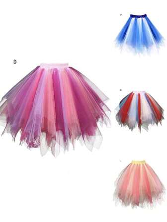 1 pieza Vestido de tutú de boda colorido con volantes, perfecto para bodas y actuaciones en el escenario