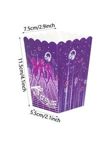10个/20个/50个紫色音乐女孩爆米花盒韩流主题电影之夜爆米花袋桶容器派对用品生日婚礼节日粉丝见面会装饰 - 紫色A - 查看 2