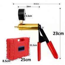 Dispositivo de Purga de Frenos, Bomba de vacío, Juego de purgador de Frenos para Coche, Moto, probador de vacío, comprobador de presión con Bolsa de Transporte - Rojo - Ver 9