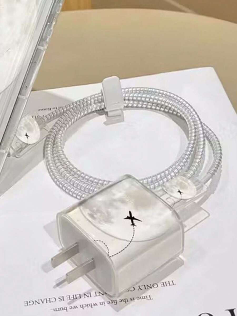 18W/20W Fast Charging Data Cable & Adapter Protector Case Compatible With IPhone/Apple - Clear - View 1