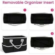 Bolsa organizadora de computadora para profesores, organizadora para artes - negro-Gris - Ver 8