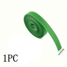 Green Plant-Shaped Gardening Hook Loops For Climbing Plants, Used To Secure And Fix Green Plant Branches, Bouquets, Plant Ties, Plant Wrap Ties, Home Garden Plant-Shaped Tape Hook Loop Bamboo Pole Wrap Accessories, Adjustable Garden Cable Ties - Reusable, Strong Grip Plant Support Straps