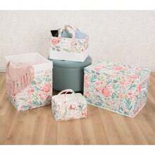 Sammy & Lou Organizador de almacenamiento de fieltro, rosa hielo (55333)(Painterly Floral) - Multicolor - Ver 8