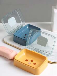 1pc Multifunctional Soap Dish/Storage Box - Multicolor - View 9