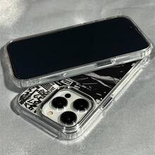Carcasa de Carreras Paralelas Adecuada para iPhone 16 para iPhone 16 pro max/16plus/16pro/para iPhone 15 pro max/15plus/15pro/14plus/14promax/14pro/iPhone13 pro max/13pro/12pro/12promax/11promax/11pro/para iPhone 11 carcasa suave para iPhone 17 anti caída 8 Plus/7 Plus - transparente - Ver 3