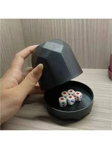 1个骰子骰杯套装，加厚骰杯，KTV酒吧夜总会骰杯，带底座，可用于饮酒 - 彩色 - 查看 6