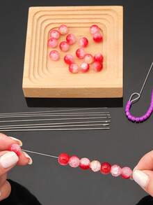 3/5/7pcs Set Of Bead Needles With Side Openings For Easy Threading, Suitable For Handicraft And DIY Bead Making - With Storage Tube - Beading Needle - View 6
