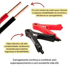 Carregador De Bateria Automotivo Inteligente 12v 6a-12v 10a  24v 5aReparador Bivolt Digital Carro Moto Jet Ski Motonaut - 12V - Visão 4