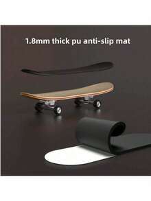 1件套木制指板滑板套装，五层枫木指板滑板带轴承，专为专业指板滑板体验而设计，助您完美提升跳跃技巧，是节日或生日的经典理想礼物之选。