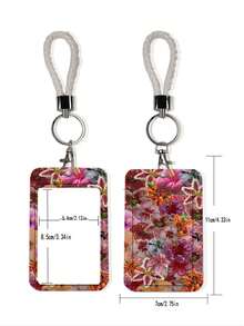 1pc ABS Faux Pearl Strawberry Flower Design Fashion Keychain Pendant, Bag Charm, Student Bus Protector - متعدد الألوان - مشاهدة 5