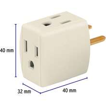 Volteck MUL-310, Multicontacto triple aterrizado, tipo cubo - Multicontacto triple - Ver 3