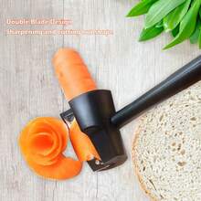 1/2pcs Stainless Steel Creative Spiral Funnel Fruit & Vegetable Cutter, Shredder, Flower Roller, Cucumber & Carrot Carving Tool
