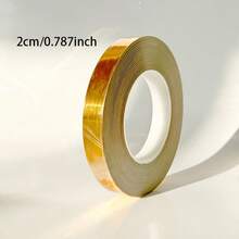 1 Peça 50m/Rolo Adesivo Autocolante Impermeável para Piso/Parede - Acabamento Metálico Multicolorido, Fita Vedante para Juntas de Azulejos, Para Decoração Doméstica, Parede/Armário/Banheiro/Piso/Azulejo/Carro/Embelezamento de Arte Gráfica - Adesivos Decorativos Listrados