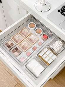 Bộ 1/5/7 ngăn kéo nhựa trong suốt đựng đồ trang điểm, Hộp đựng đồ trang điểm để bàn có thể kết hợp tự do, Hộp đựng mỹ phẩm thanh lịch, Hộp chia ngăn kéo để bàn cho nhà bếp, phòng ngủ, phòng tắm, văn phòng, bàn tiệc, đồ trang trí ngăn kéo, phụ kiện trang điểm, đồ trang trí phòng, đồ dùng phòng tắm - Nhiều màu - Xem 5