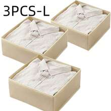 1/3pcs Reinforced Non-Woven Fabric Storage Box, Drawer Small Box, Wardrobe Folding Storage Box, Underwear Storage Box, Desktop Organizer Box