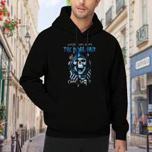 When I Was Born The Devil Said Skull Pattern Hoodie Casual Soft Short Sleeve Pure Cotton Hoodie - 款式22 - 查看 2