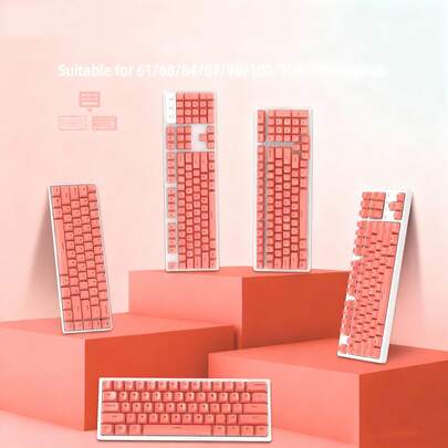 ATTACK SHARK 117-Key Custom PBT Double-Shot Keycap Set, OEM Profile, Compatible With 61/68/87/98/100/104-Key TKL, 60% & Full-Size Mechanical Keyboards, Fits Cherry MX/Gateron//Outemu Cross-Type Switches, US Layout