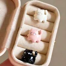 Kitten Ear Cuff Personality Ear Clip - 貓咪耳骨夾(白色) - 查看 3