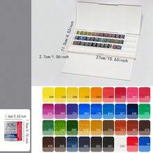 1支温莎牛顿管状水彩棉系列颜料，8毫升/5毫升/21毫升/半块固体颜料，透明水彩颜料，适合初学者绘画 - 半塊固體顏料 - 查看 42