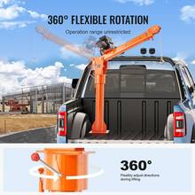 Electric Pickup Truck Crane, 2200 Lbs, Folding Truck-Mounted Bed Crane With Electric Winch 6000 Lbs, Steel Pickup Truck Jib Crane Hoist 360° Swivel For Lifting Goods In Construction, Factory - 2200磅 - 查看 5