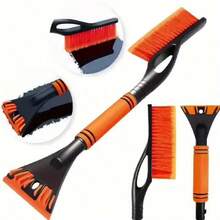2-In-1 Snow Brush And Ice Scraper, Suitable For Cars & SUVs, Extendable Snow Removal Tool With Ergonomic Foam Handle, Windshield Ice Scraper And Snow Brush Combo, For Winter Car Care, Vehicle Maintenance, Auto Cleaning Accessories, Compact Design, Lightweight Tool