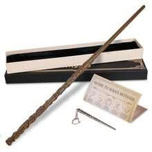 Magic Wizard Wand Witch Sorcerer Collection Cosplay Accessory With Gift Box,Leaf - Black - View 3