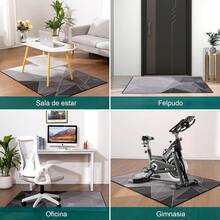 GMK Tapete Silla Oficina, Rectangular Tapete para Silla de Piso Duro, Fácil de Limpiar Alfombra Gamer para Oficina y Hogar 55 x 39 Pulgadas - 1 - Ver 5