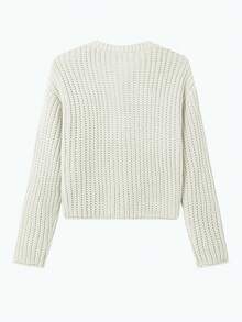 Nuevo cárdigan de punto, unicolor, con botones, versátil, casual, para otoño/invierno, Navidad, Año Nuevo