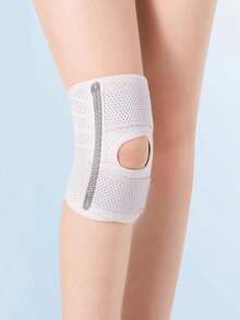 1 miếng đệm đầu gối hình lưỡi liềm màu đen trắng unisex, đai hỗ trợ ổn định, bảo vệ khớp xương bánh chè chống trượt, thoáng khí, thích hợp cho chạy bộ. - Đen và trắng - Xem 14